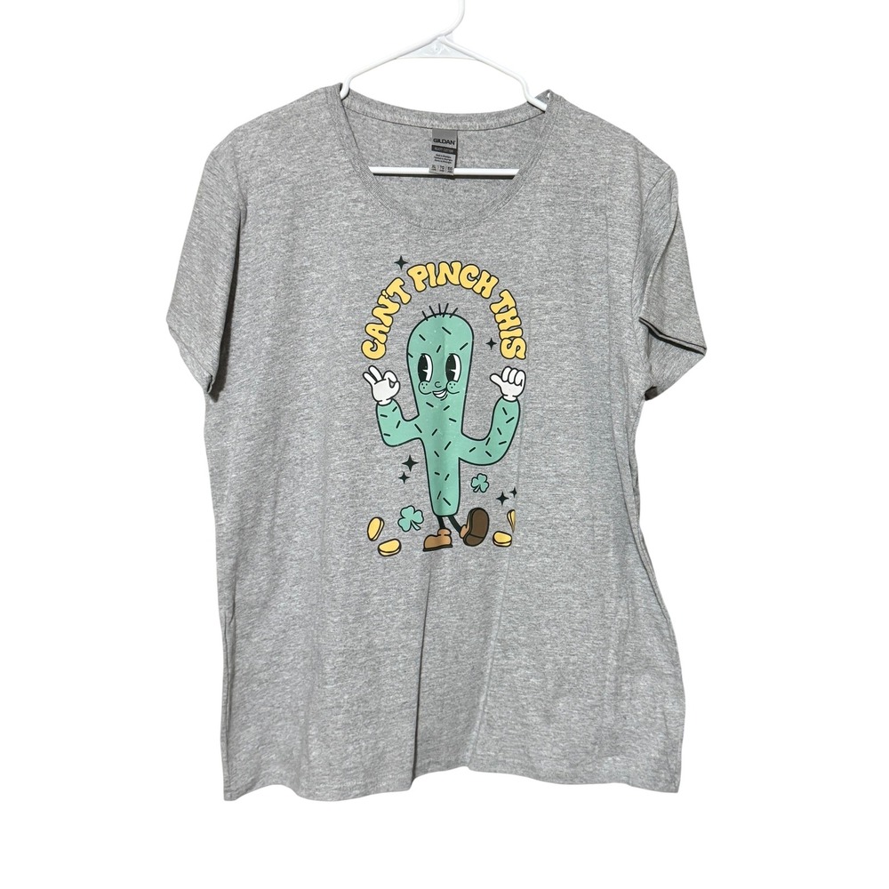 Gildan Heavy Cotton Cant Pinch This Cactus St Patricks Day Graphic T-Shirt XL